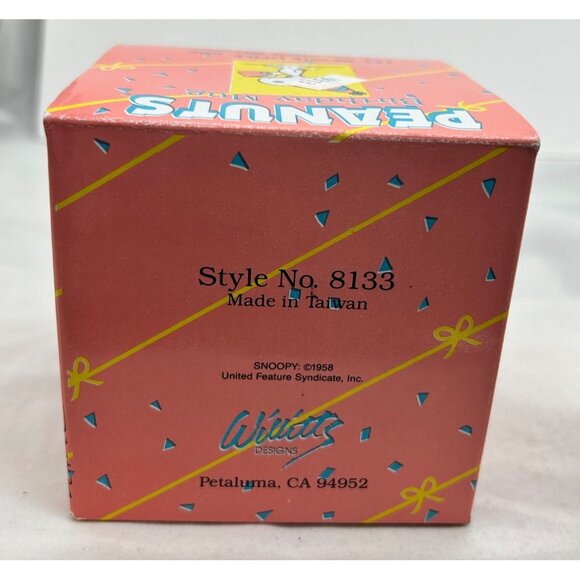 Snoopy Peanuts Happy Birthday Coffee Mug Charlie Brown Schultz Gift Vtg Pink Ret - Picture 10 of 10